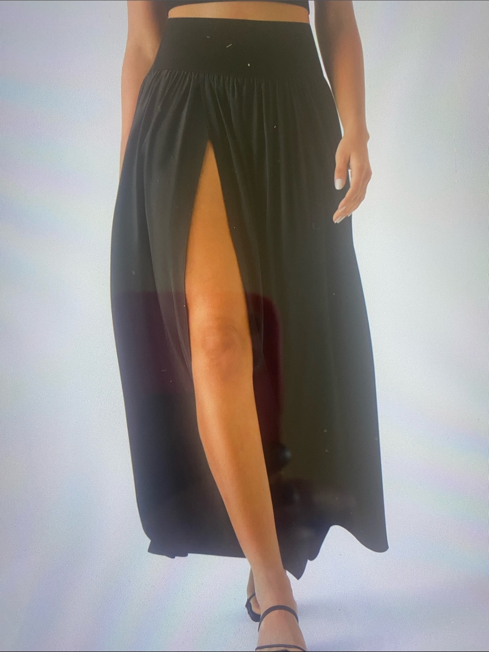LARGE.   HALARA BREEZEFUL SPLIT 2 in 1 FLOWY MAXI SKIRT